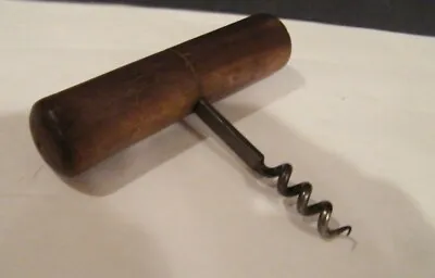 19c Antique Wine Bottle Opener CORKSCREW Wood Arquebuse De L'Hermitage Monastery • $47