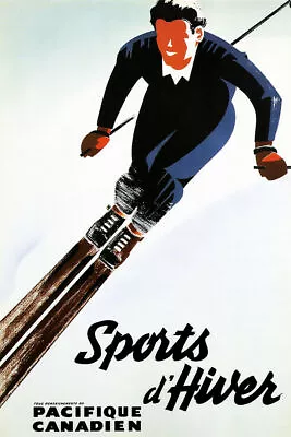 359493 Ski Season Vintage Winter Sports Tourism Art Decor Print Poster • $29.95