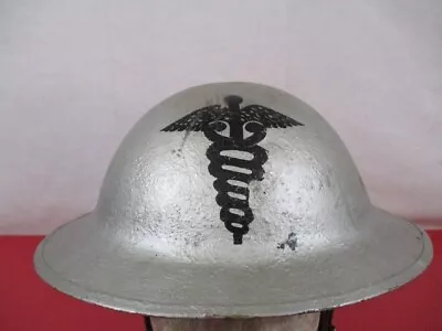 WWI US Army M1917 Helmet - Complete W/Liner & Chin Strap - Medical Corps - NICE • $359.99