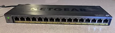 Netgear GS116LP PoE Switch 16 Port Gigabit Ethernet Unmanaged Network Switch • £60