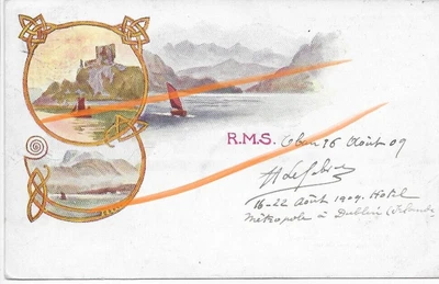 £3 • Buy Postcard Of Royal Mail Steamers.  Iona To France. Used 1909.