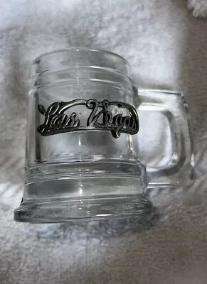 Las Vegas Nevada Mini Beer Stein Shot Glass Raised Metal Logo  Alcohol Party • $7.99