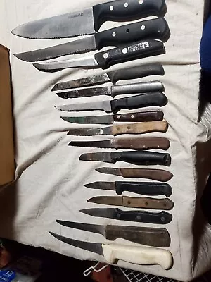 Vintage Butcher Knife Lot Chicago Cultery Russell International  EKCO ALL AM • $5.99