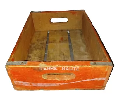 Vintage Enjoy COCA-COLA Wood Bottle Terra Haute Wooden Crate • $31.99