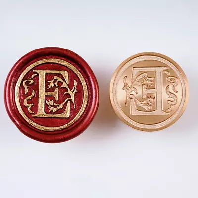 Initial Alphabet Wax Seal Stamp  Letter E Wax Sealing Stamp Vintage Brass Head  • $11.62