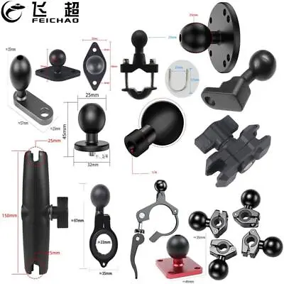 Ball Head Adapter For Mount Motorcycle Handlebar Clip For GoPro Insta360 Camera • $11.59