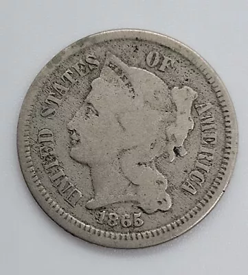 1865 3 Cent Nickel  • $3.99