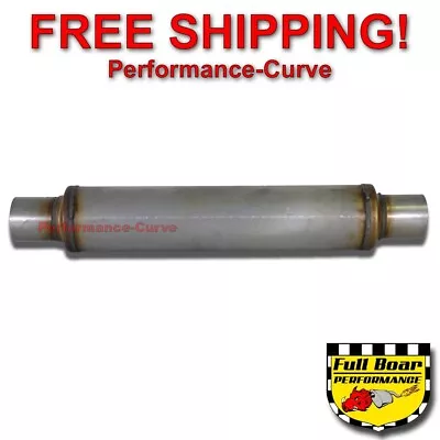 Performance Muffler MAX FLOW Stainless Steel 2.5  - 4  Round - 18  Body JXS0426 • $48.95