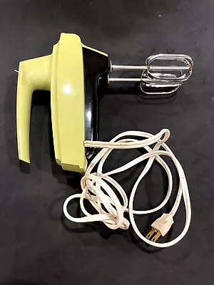 Vintage Sunbeam Beater Ejecter Mixmaster Hand Mixer Avocado Green*Please Read • $23.95