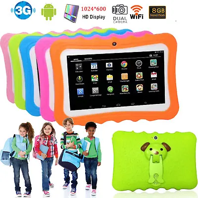 7  Google Android 4.4 Wifi Unlocked Tablet PC Quad Core Dual Camera Kids Child • £65.99