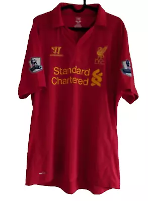 Liverpool Home Shirt Size XL 2013 / 2014 Warrior Premiership Sleeve Badges • £40