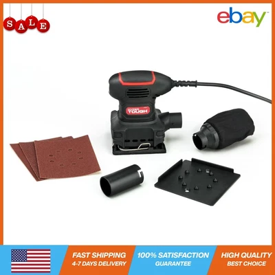 $20.89 • Buy 2 Amp Corded 1/4 Sheet Palm Sander W/ Dust Bag, Vacuum Hose Adapter, Punch Plate