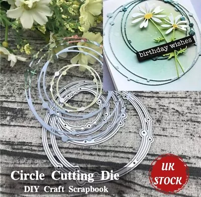 Circle Card Making Stamp Die Set Craft DIY Metal Cutting Scrapbooking UK • £3.65