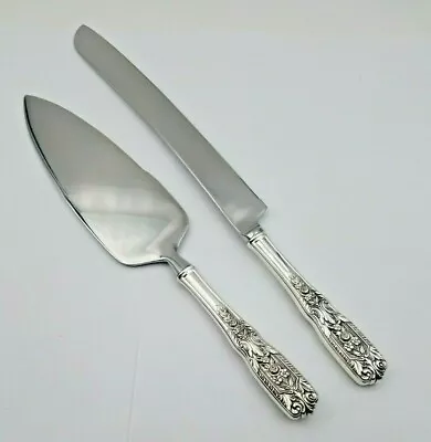 Milburn Rose Westmorland Sterling Cake Knife And Cake Server Set Custom Made • $149