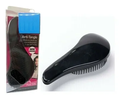 Genuine DTangler Easy Teaser Anti Tangle Hair Brush For Painless Brushing BLACK • £6.87