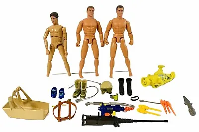 3 12  Military Action Figures With Accessories Lot Ertl Power Team • $36.99