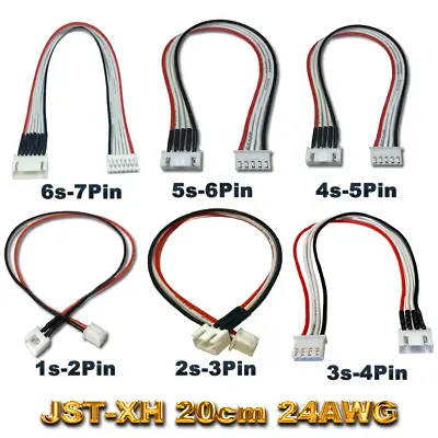 1S 2S 3S 4S 5S 6S 7S 8S 9S Balancer Cable JST XH Lipo 20cm Extension RC 24AWG • $4.04