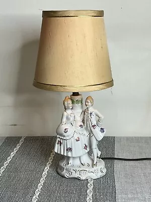 Vintage Figural Lamps Victorian Man Woman - Japan - Tested And Working 14.5” • $17.99