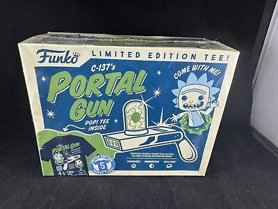 2017 Funko Adult Swim Rick And Morty C-137 Portal Gun Pop! T-Shirt Sealed Small • $22.52