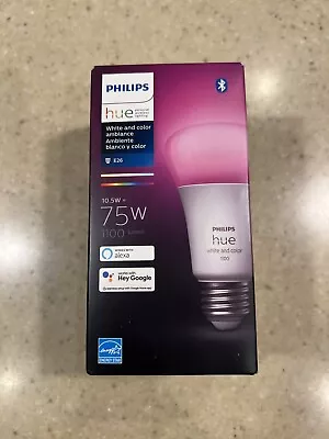 Philips Hue Color Ambiance A19 1100 Lm Bluetooth Smart LED Bulb. • $34.95