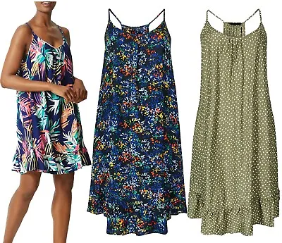£7.99 • Buy New M&S Ladies Viscose Flippy Slip Strappy Holiday Beach Summer Dress Sizes 6-18