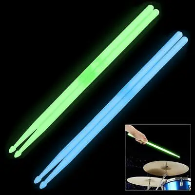 $15.19 • Buy 1 Pair 5A Drum Stick Glow In The Dark Stage Music Band Performance Drumsticks AU