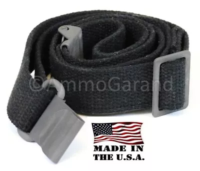 M1 Garand Rifle Sling Black Cotton Web 2-Point New USGI Spec Made In USA!! • $19.95