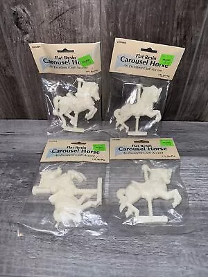 Flat Resin  Crafts Cake Toppers With  Carousel Horse Animals Vintage • $11.95