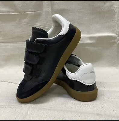 Isabel Marant Beth White/Black Leather Women's Sneakers - Size 37 - DB • $215