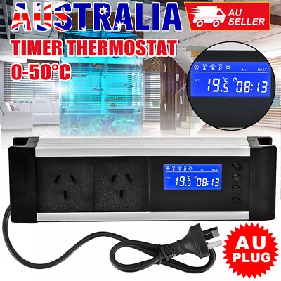 $34.45 • Buy Dimming Reptile Thermostat Day Night Timer Heating Cooling Temperature Control