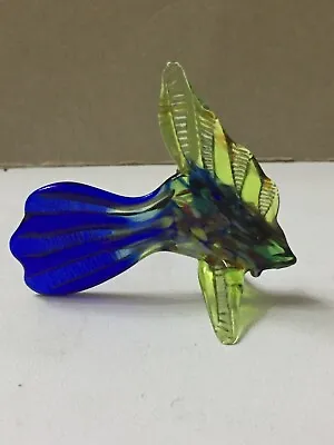 Murano GlassLauschaBiminiGlass Angel FishTropical Fish FigureFish Ornament • £8.85