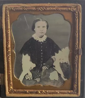1850's 9th Daguerreotype...beautiful Very Elegant Young Lady In Union Case • $90