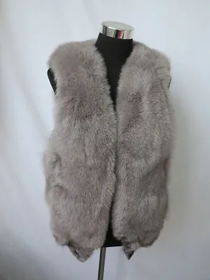 100% Genuine Fox Fur Vest /fur Jacket/ Fur Scarf/ Cape/gray Fur Collar /shawl • $99