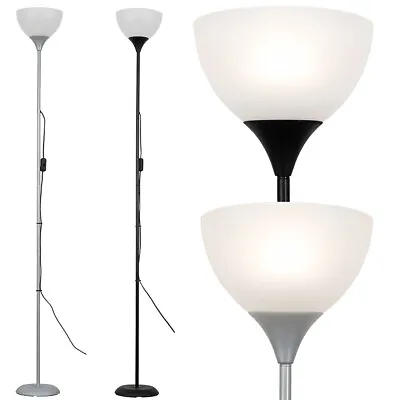 £19.99 • Buy MiniSun Floor Lamp - Modern Tall Stem Metal Uplighter Standard Light LED Bulb A+