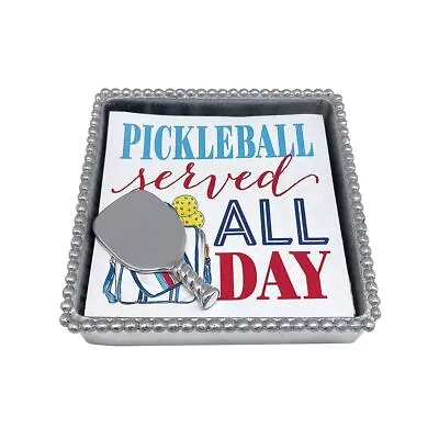 Pickle Ball Beaded Napkin Box Set • $50
