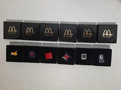 Vintage 6 Years Lot Of Mcdonald’s Employee Years Of Service Collector Pins Clean • $27.95