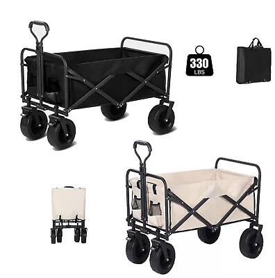 Heavy Duty Foldable Wagon Cart Outdoor Folding Utility Camping Garden Wheels • $99.99