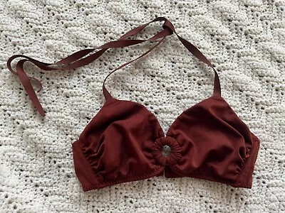 Malia Mills Raquel Bikini Top Brown A/b/c Cup (32: 32B/34A/30C) Made In USA • $39.99