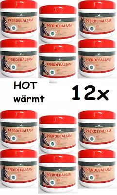 7.50 Eur/L) 12 X Herbamedicus Horse Balm HOT Warm Relaxed 12x 500ml • £38.80