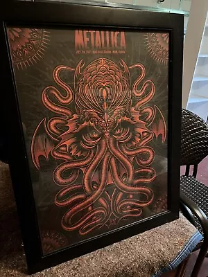 Metallica Concert Poster 7/7/17 Miami FL - Todd Slater - Rare - Limited Edition • $250