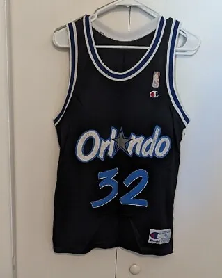 $20 • Buy Vintage Champion Orlando Magic Shaquille O'Neal Jersey Size 40 Black NBA