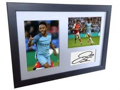 12x8 Signed Raheem Sterling Manchester City Photo Photograph Autograph Picture • £25