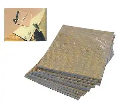 4 X LINO BLOCK PRINTING BOARD HESSIAN BACKED TILE 150mm X 100mm 3.2mm THICK • £8.95