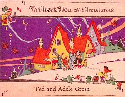 Vintage Christmas Card Fun Design Ted & Adele Grosh • $8