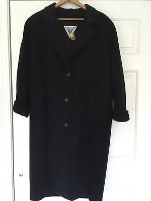 J. Percy For Marvin Richards Navy Wool Long Coat - Made In USA -  12 • $35