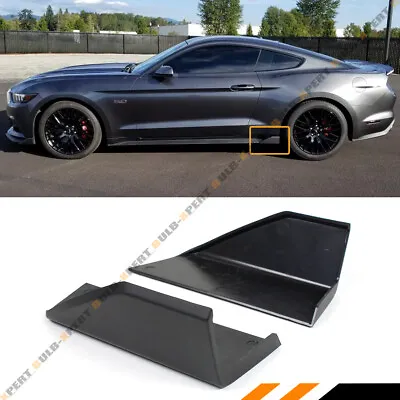 For 15-2023 Ford Mustang MD Style Blk Side Skirt Rocker Panel Winglet Splitters • $34.99