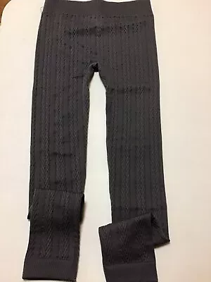 **wet Seal Leggings Cable Fleece Hot Kiss 95% Polyester 5% Spandex Gray Nwt • $7.96