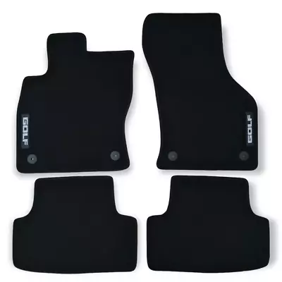 Velour Car Floor Mats For VW Golf Mk7 Waterproof Black Carpet Rugs Auto Liners • $48.84