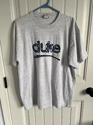 Vintage Duke University Floral Embroidered Single Stitch T-shirt Size XL  • $15