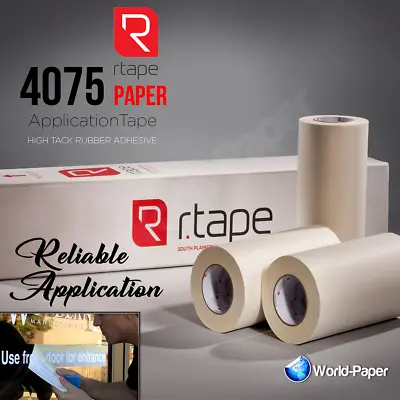 PAPER Application Transfer Tape R-Tape 4075 ROLL VINYL Sign Making USA #1 • $121.99